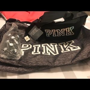 New Pink lunch bag/ weekender duffle set